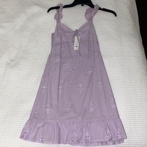 Lavender embroidered dress